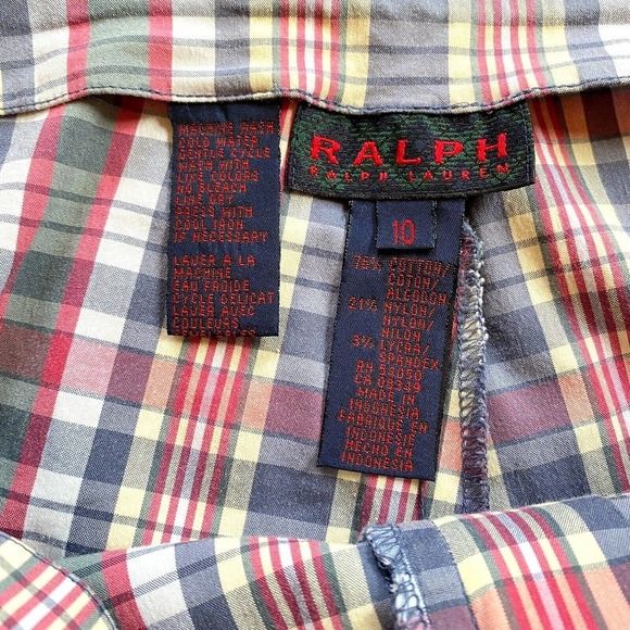 Vintage RALPH Ralph Lauren Womens Sz 10 Plaid Bermuda Walking Shorts - Picture 4 of 5